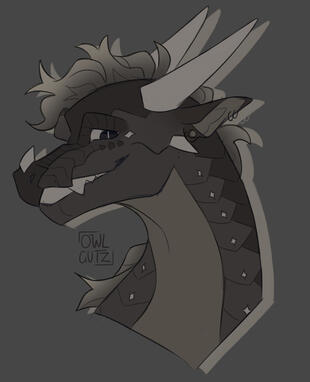 Flat-coloured bust - character belongs to @OwlGuts (me)