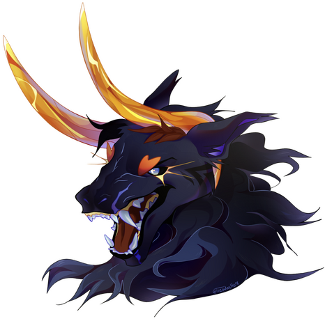 Flat-coloured bust - character belongs to @OwlGuts (me)